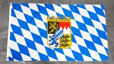 Fahne Flagge Bayern mit Wappen