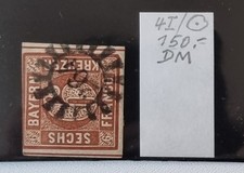 Briefmarke - Bayern 6 Kreuzer